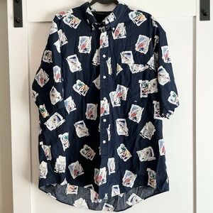 Vintage NAUTICA Shirt Sailing Boating Button Front Short Sleeve Mens‎ XL Vacay